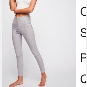 Free people grey striped skinny pants